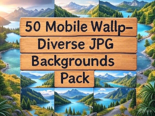 50 Mobile Wallpapers – Diverse Backgrounds Pack