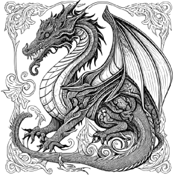 50 Dragon Coloring Book – Printable Fun - Image 3