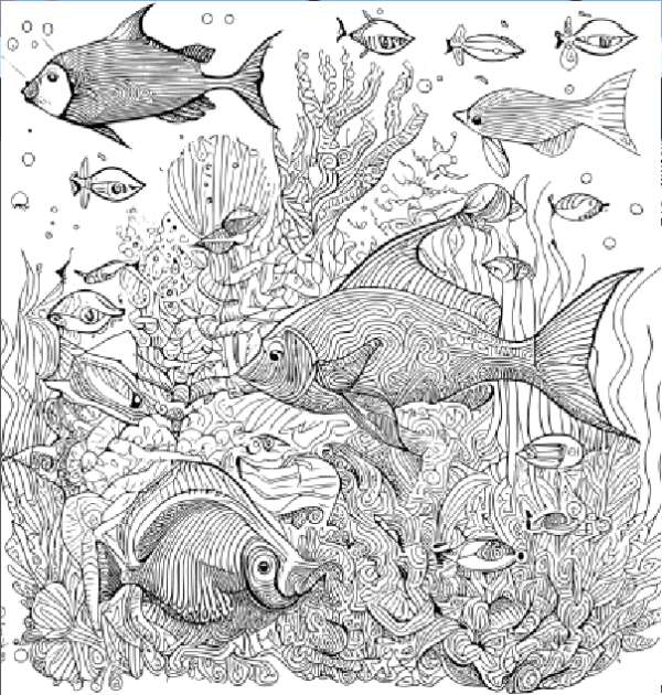 Under the Sea Coloring Book – 50 Pages - Image 2
