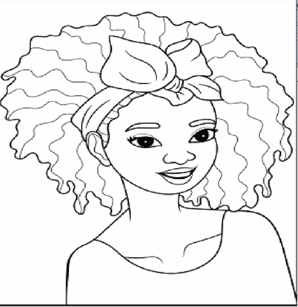 African Girl Coloring – Free PDF